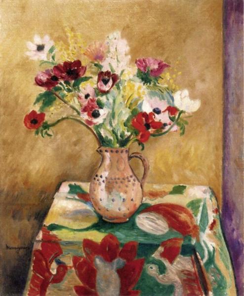 Vase Of Anemones by Louis Valtat