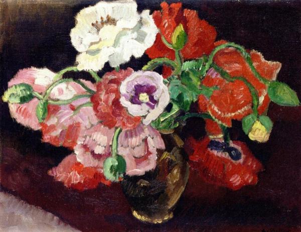 Vase Of Flowers by Louis Valtat