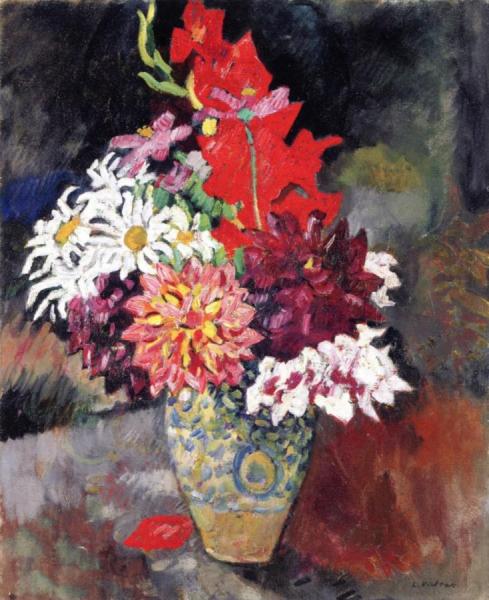 Vase Of Flowers by Louis Valtat
