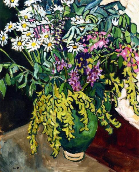 Wild Flowers In A Green Vase by Louis Valtat