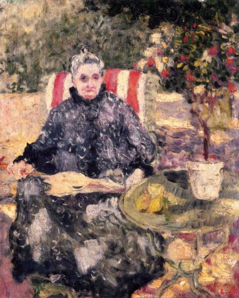 Woman In The Garden by Louis Valtat