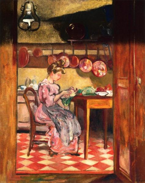 Woman In The Kitchen by Louis Valtat