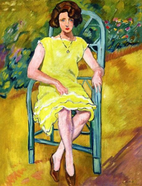 Woman Seated In A Garden by Louis Valtat