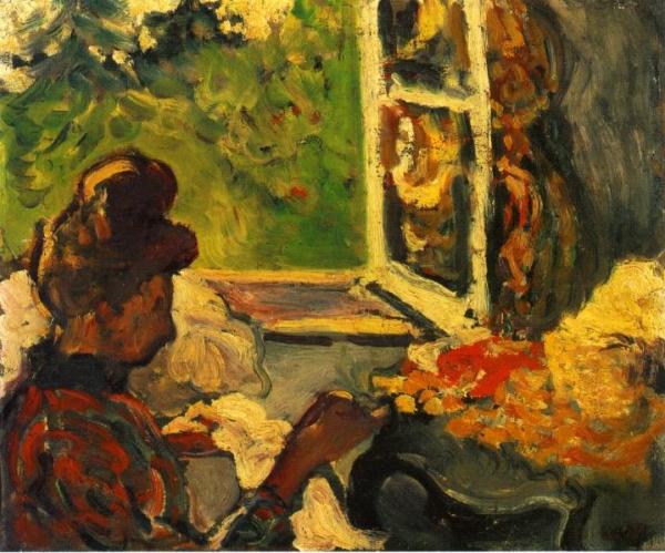 Woman Seated Near A Window by Louis Valtat