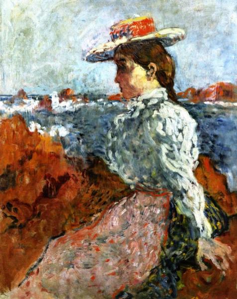 Woman Seated On The Rocks by Louis Valtat