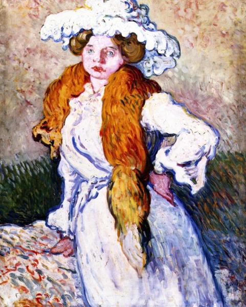 Woman Wearing A Fox by Louis Valtat Oil Painting Reproductions