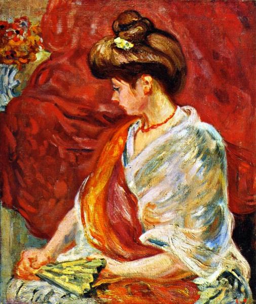 Woman With A Fan by Louis Valtat