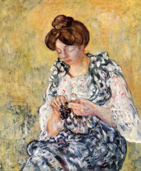 Woman With Grapes by Louis Valtat