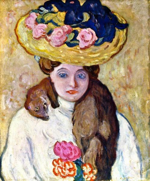Young Woman With Flowered Hat by Louis Valtat