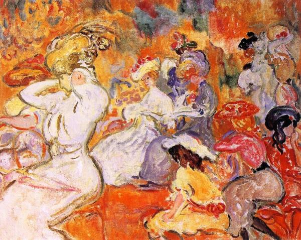 Young Women In The Garden by Louis Valtat Oil Painting Reproductions