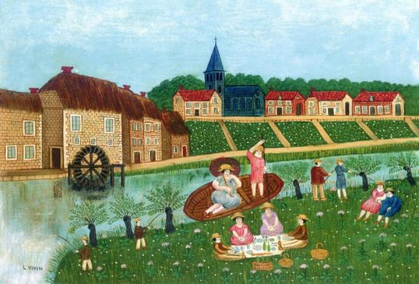 Louis Vivin Luncheon On The Grass