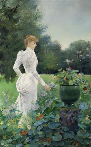 In The Flowers, 1892 by Louise Abbema