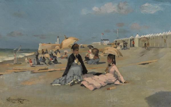 Ladies On The Beach by Louise Abbema