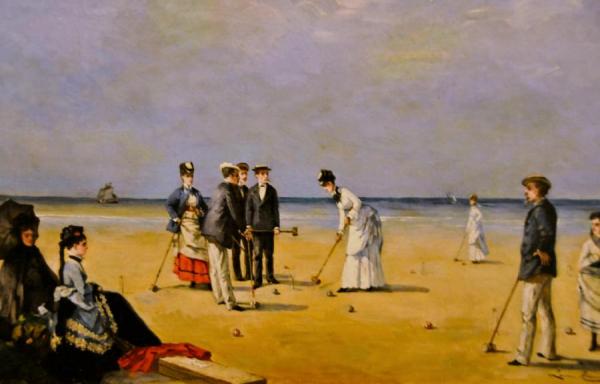 A Game Of Croquet by Louise Abbema Oil Painting Reproductions