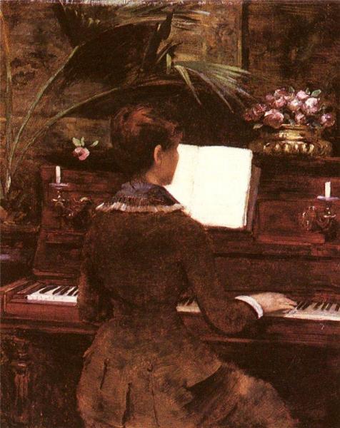 At The Piano by Louise Abbema