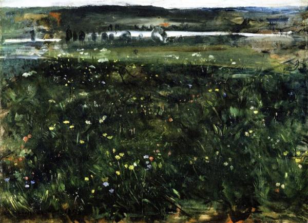 At Unterschäftlarn On The Isar by Lovis Corinth
