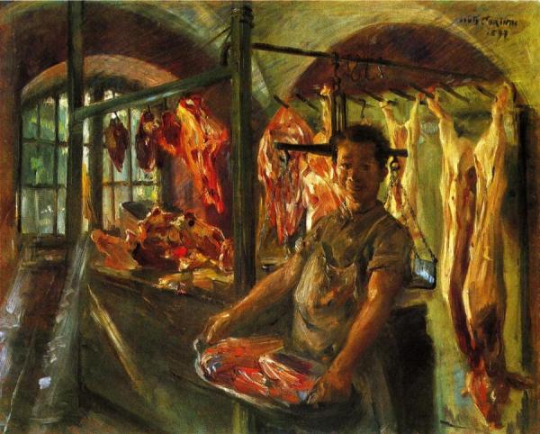Butcher's Shop At Schaftlarn An Der Isar by Lovis Corinth