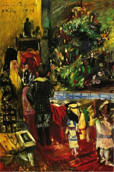 Distributing Christmas Presents by Lovis Corinth