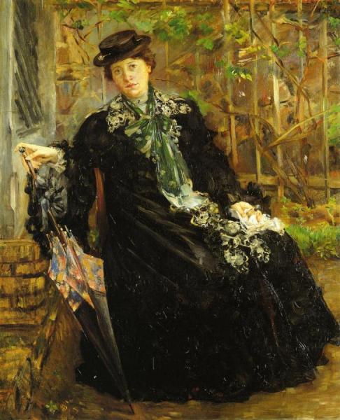 In A Black Coat by Lovis Corinth
