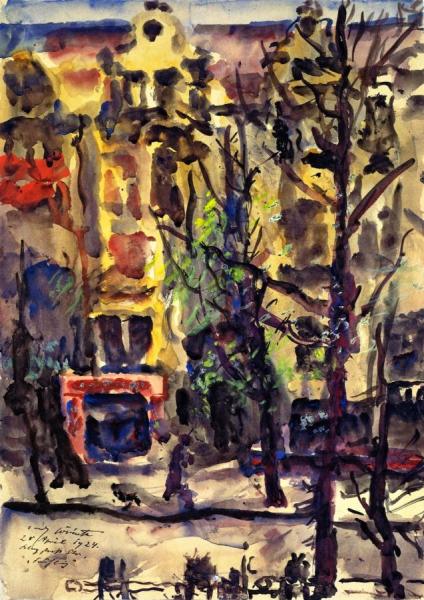 Klopstockstraße, Frühling by Lovis Corinth