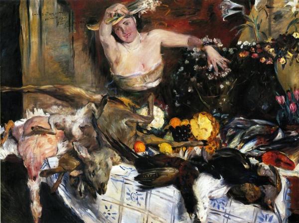 Large Still Life With Figure by Lovis Corinth