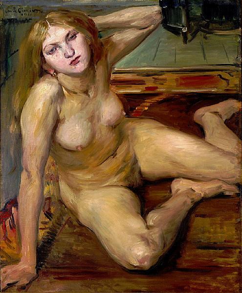 Nude Girl On A Rug by Lovis Corinth Oil Painting Reproductions