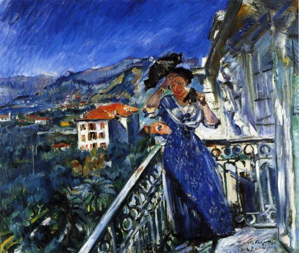 On The Balcony In Bordighera by Lovis Corinth Oil Painting Reproductions