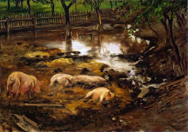 Pig Sty by Lovis Corinth