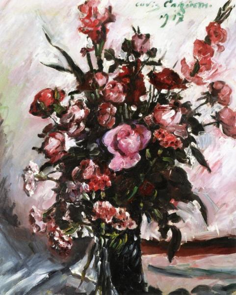 Pink Roses by Lovis Corinth