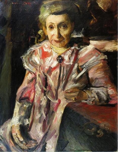 Portrait Of Frau Hedwig Berend, 'rosa Matinee' by Lovis Corinth