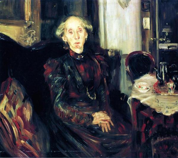 Portrait Of Rosenhagen's Mother by Lovis Corinth