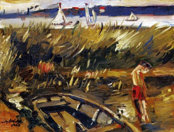 Punt In The Reeds At Muritzsee by Lovis Corinth