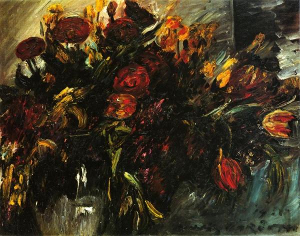 Red And Yellow Tulips by Lovis Corinth
