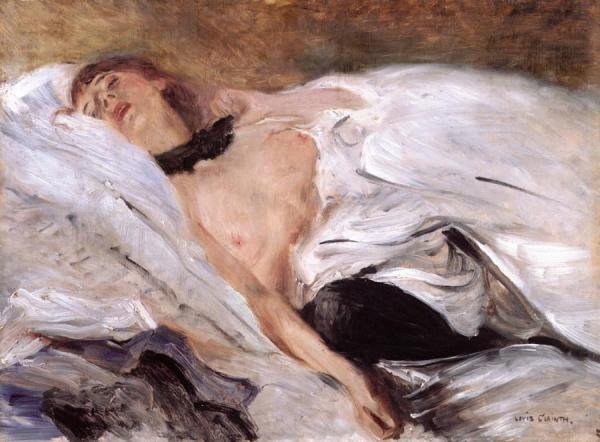 Sleeping Girl by Lovis Corinth Oil Painting Reproductions