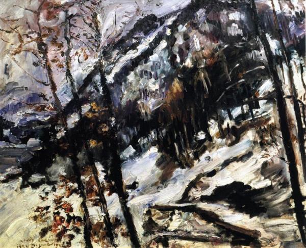 The Herzogstand On Walchensee In The Snow by Lovis Corinth