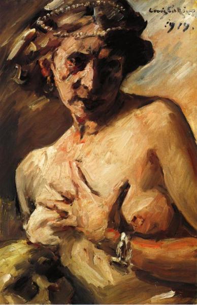 The Magdalen With Pearls In Her Hair by Lovis Corinth