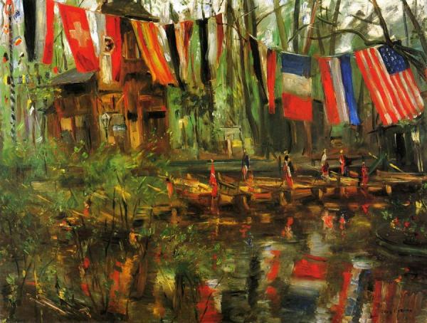The New Pond In The Tiergarten, Berlin by Lovis Corinth
