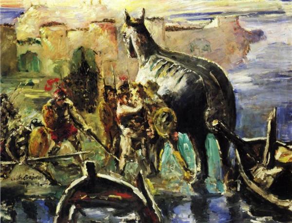 The Trojan Horse by Lovis Corinth