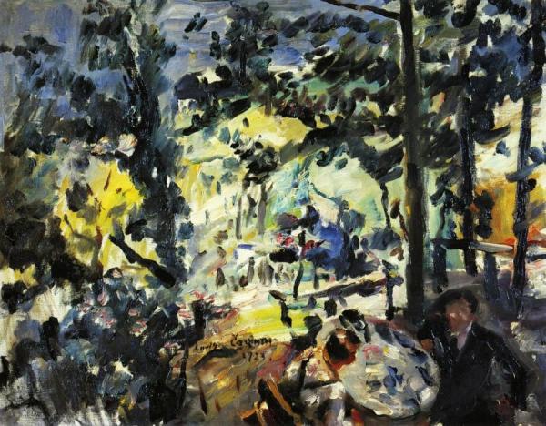 The Walchensee, On The Terrace by Lovis Corinth