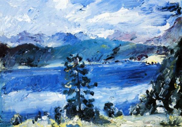 The Walchensee With A Larch Tree by Lovis Corinth