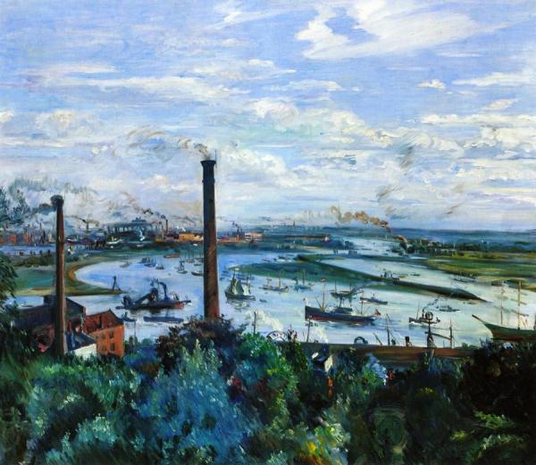 View Of The Kohlbrand, Hamburg by Lovis Corinth