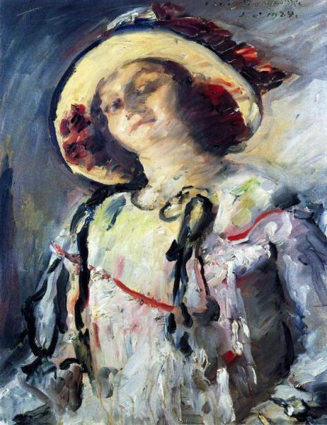 Wilhelmine In A Yellow Hat by Lovis Corinth