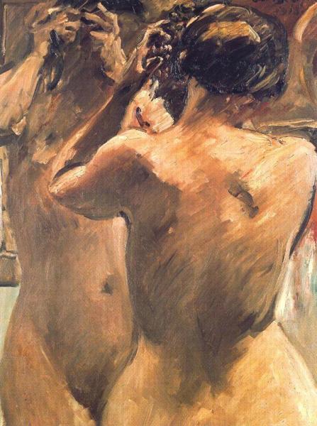 Woman Combing Her Hair by Lovis Corinth