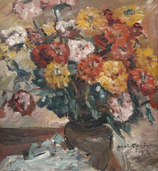 Zinnias (zinnien) by Lovis Corinth