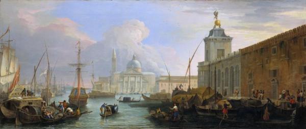The Bacino, Venice, With The Dogana And A Distant View Of The Isola Di San Giorgio by Luca Carlevaris