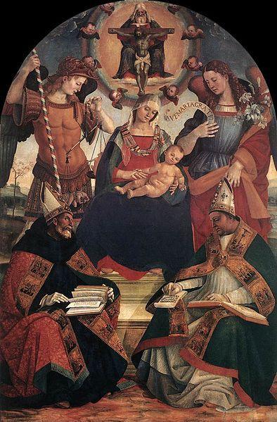 The Trinity, The Virgin And Two Saints by Luca Signorelli Oil Painting Reproductions