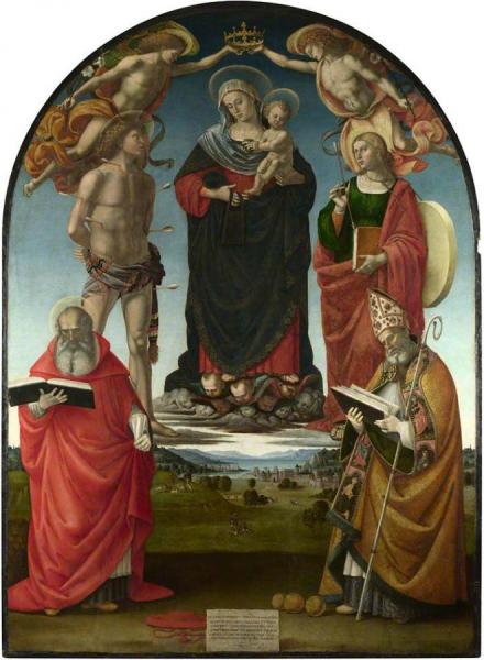 Luca Signorelli The Virgin And Child With Saints