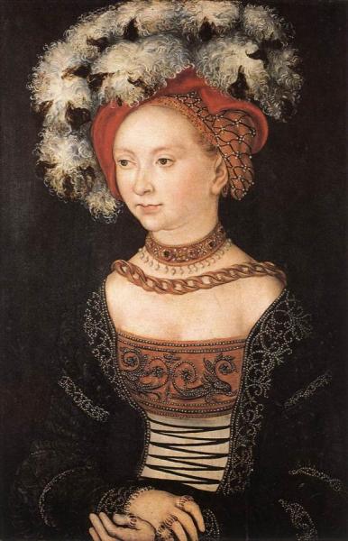 Portrait Of A Young Woman by Lucas Cranach The Elder
