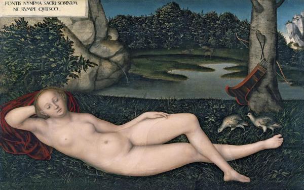 The Nymph At The Fountain by Lucas Cranach The Elder