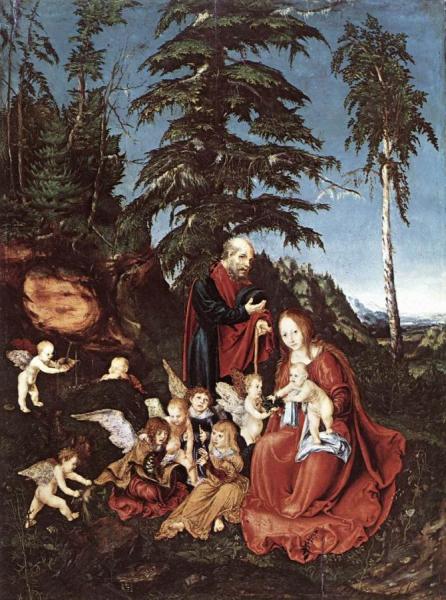 The Rest On The Flight Into Egypt by Lucas Cranach The Elder